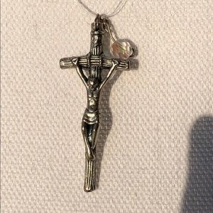 Vintage Italy silver tone cross
